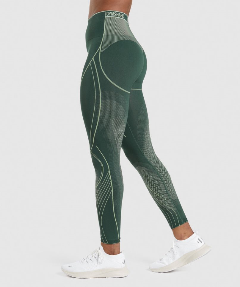 Women's Gymshark Apex Seamless High Rise Leggings Green | NZ 6CRFST